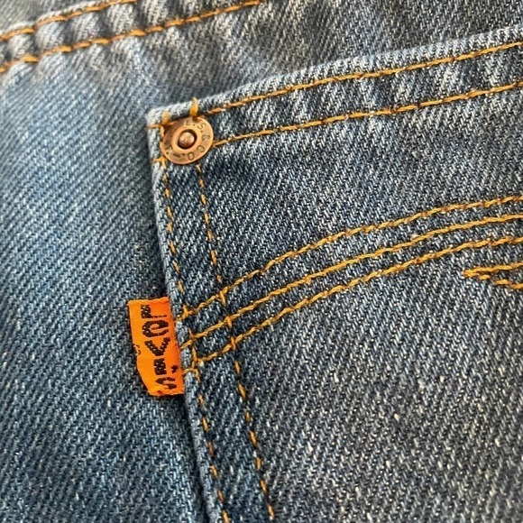 Vintage Levi’s For Men Skosh More Comfort Orange Tab Denim Jeans Mens 36 / 37 - Picture 14 of 16